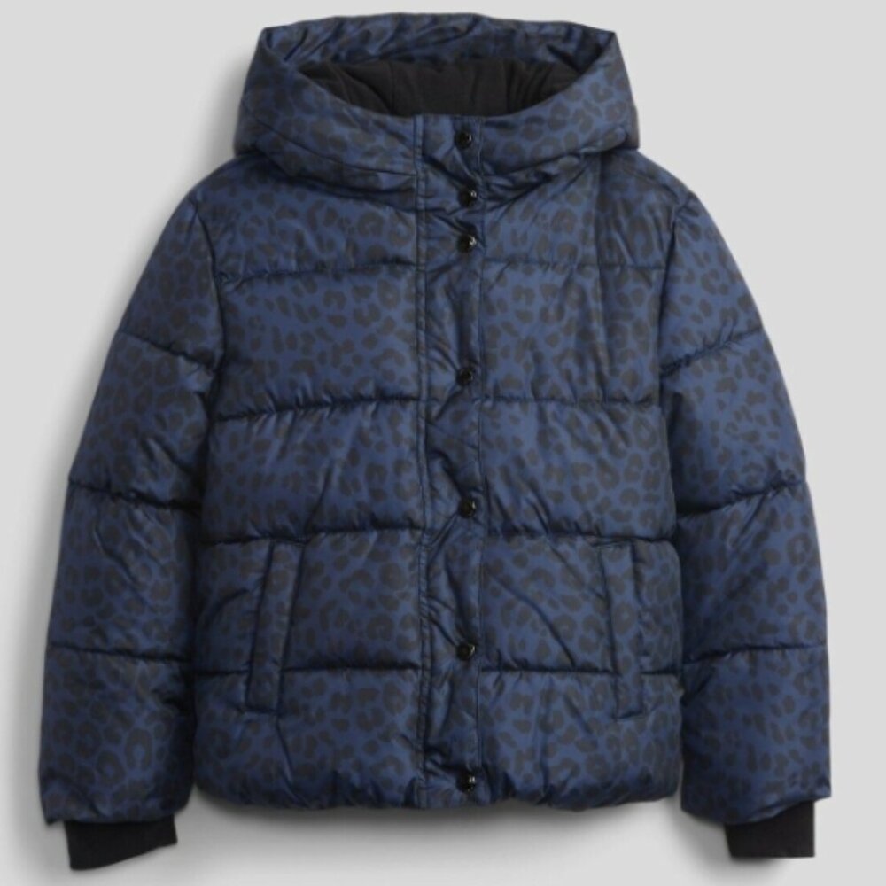 NWT GAP Kids Girls Winter Puffer Coat Jacket, Navy Large
